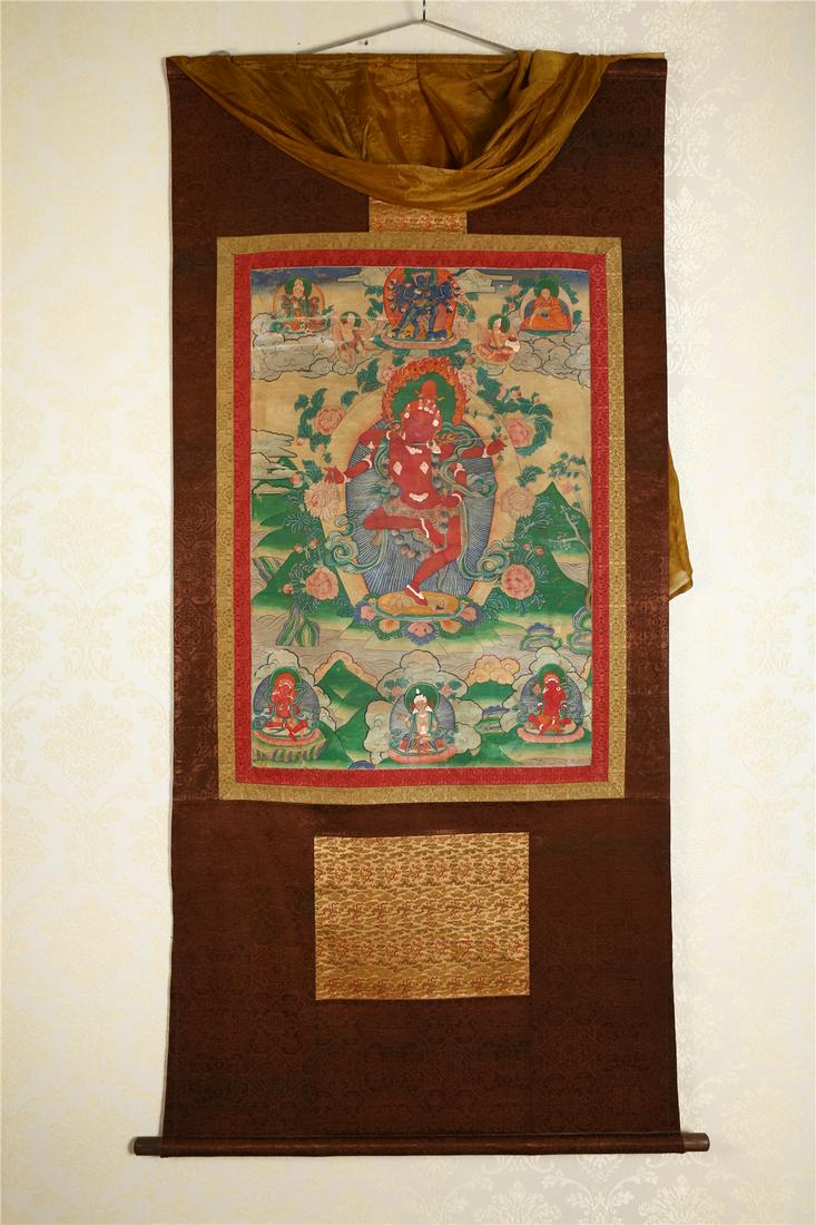 A KURUKULLE BUDDHA THANGKA, MING DYN. (1 of 9)