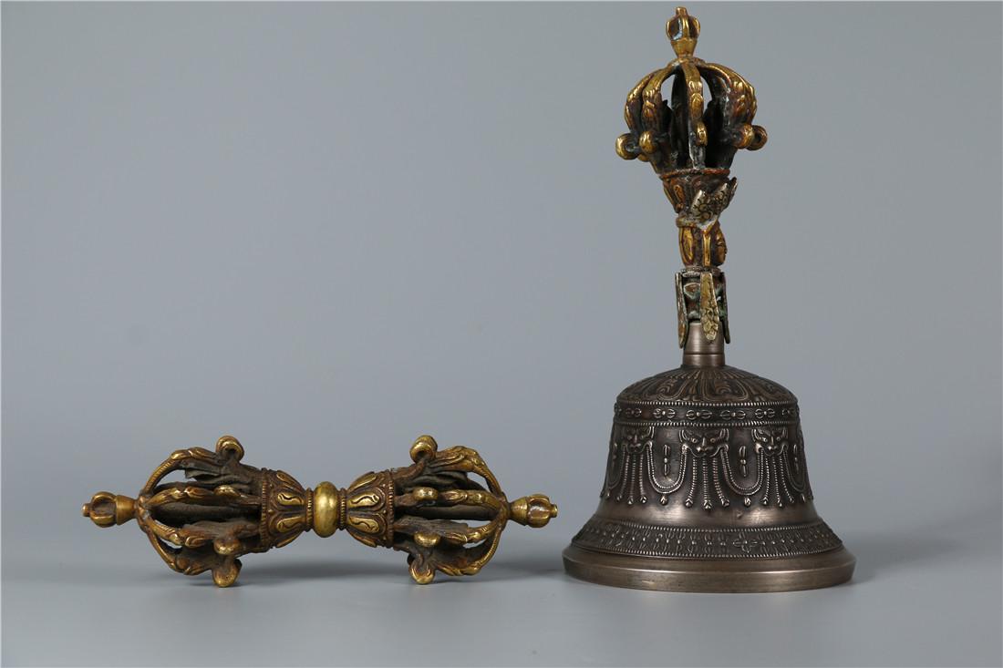 A SET OF GILT BRONZE INSTRUMENTS (1 of 8)
