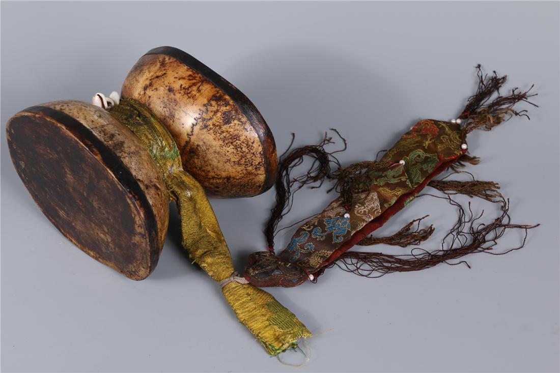 A KAPALA DRUM FOR BUDDHIST RITE, MING DYN. (1 of 9)