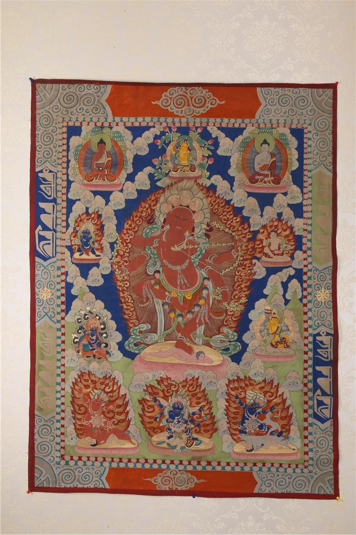 A DAKINI BUDDHA THANGKA, MING DYN. (1 of 10)