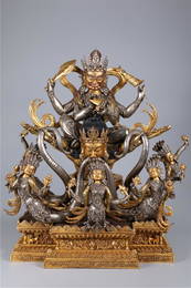 A GILT BRONZE GARUDA BUDDHA STATUE