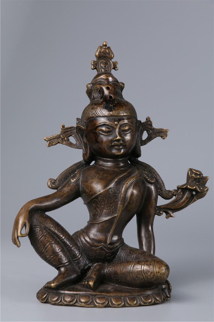 A BRONZE FREE GUANYIN BODHISATTVA BUDDHA STATUE (1 of 7)