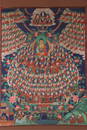 A BHAISAJYAGURU BUDDHA THANGKA.