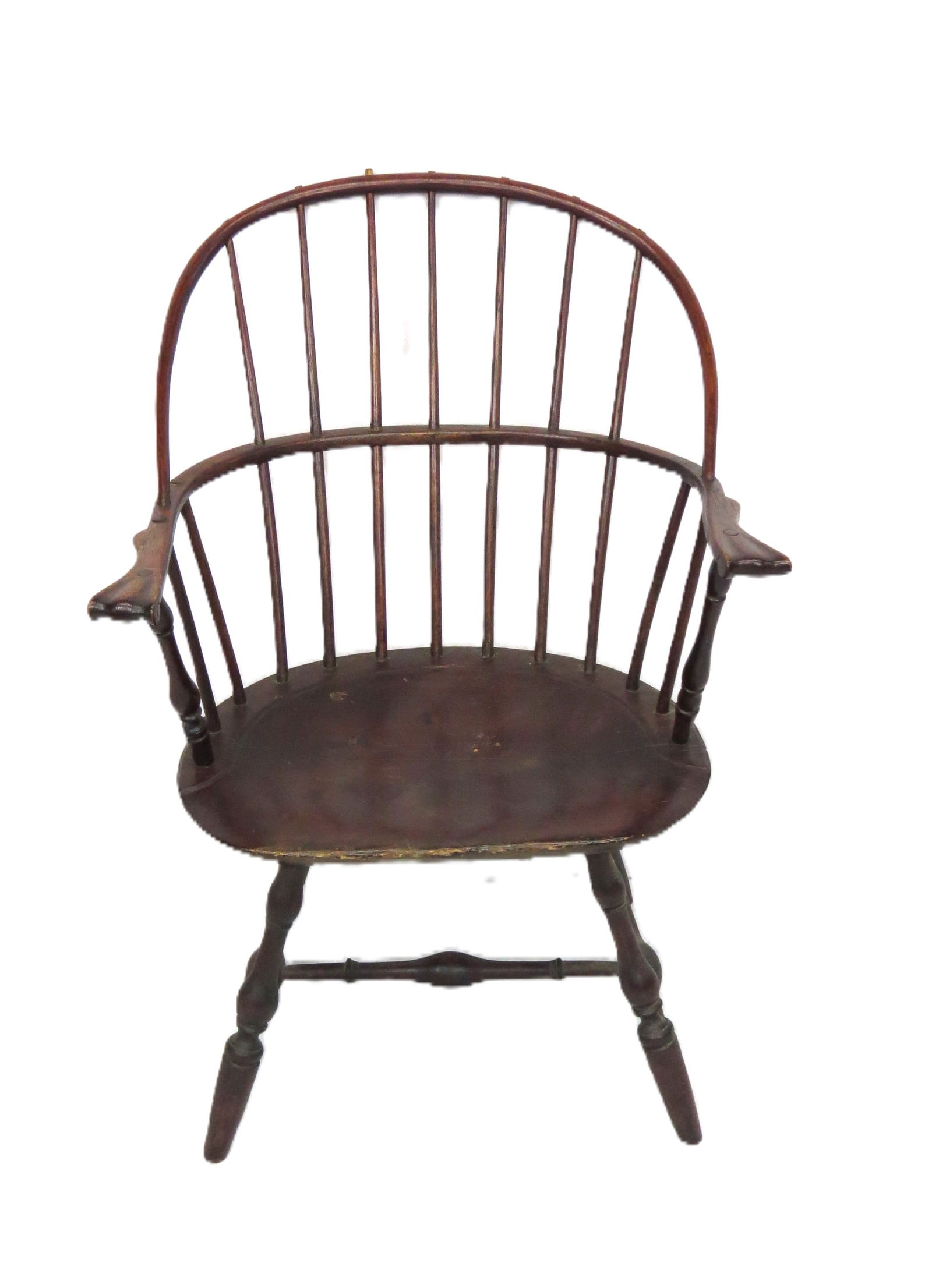 Knuckle arm bow back Windsor arm chair (1 of 7)