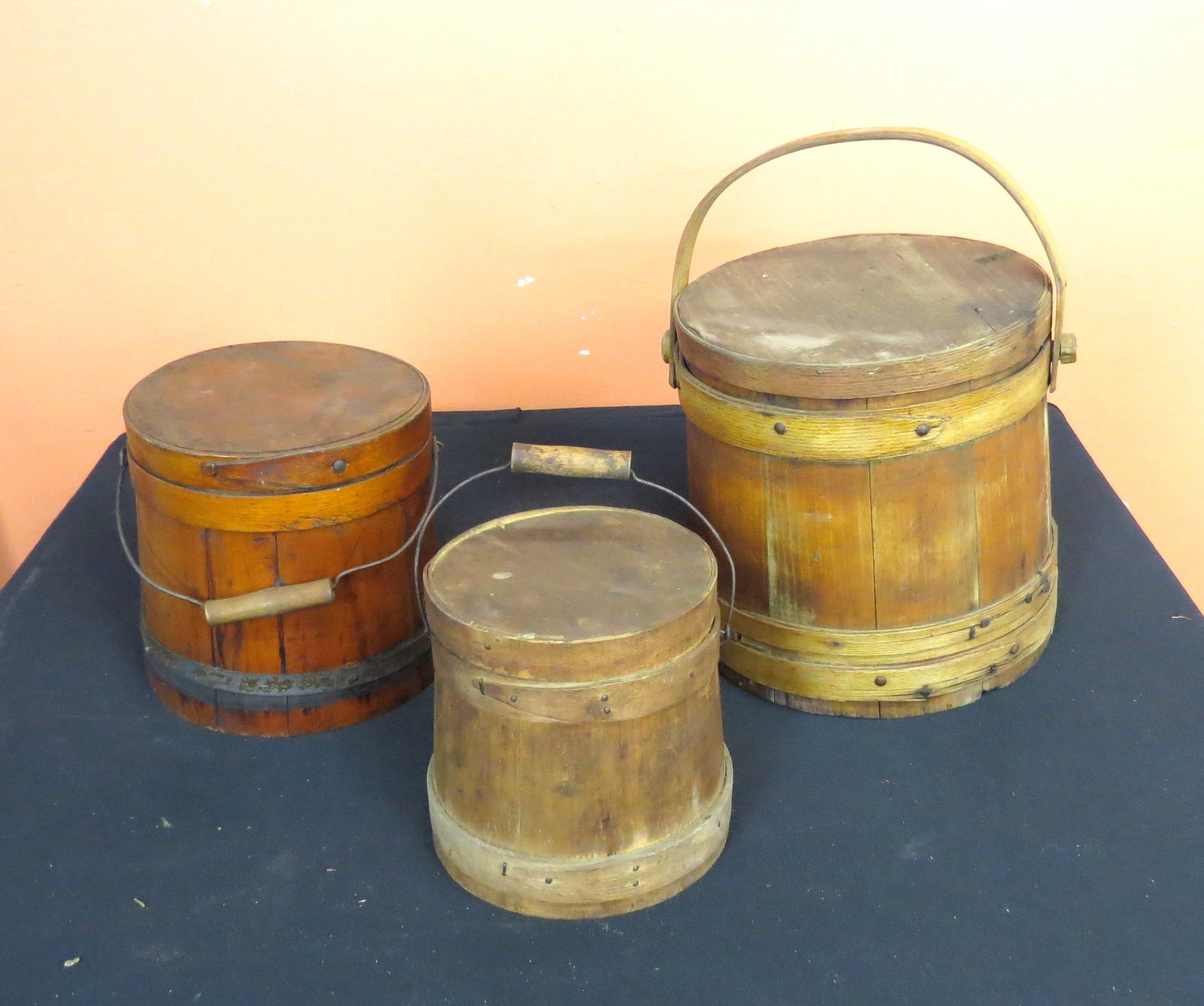 Lot of 3 unpainted firkins (1 of 7)