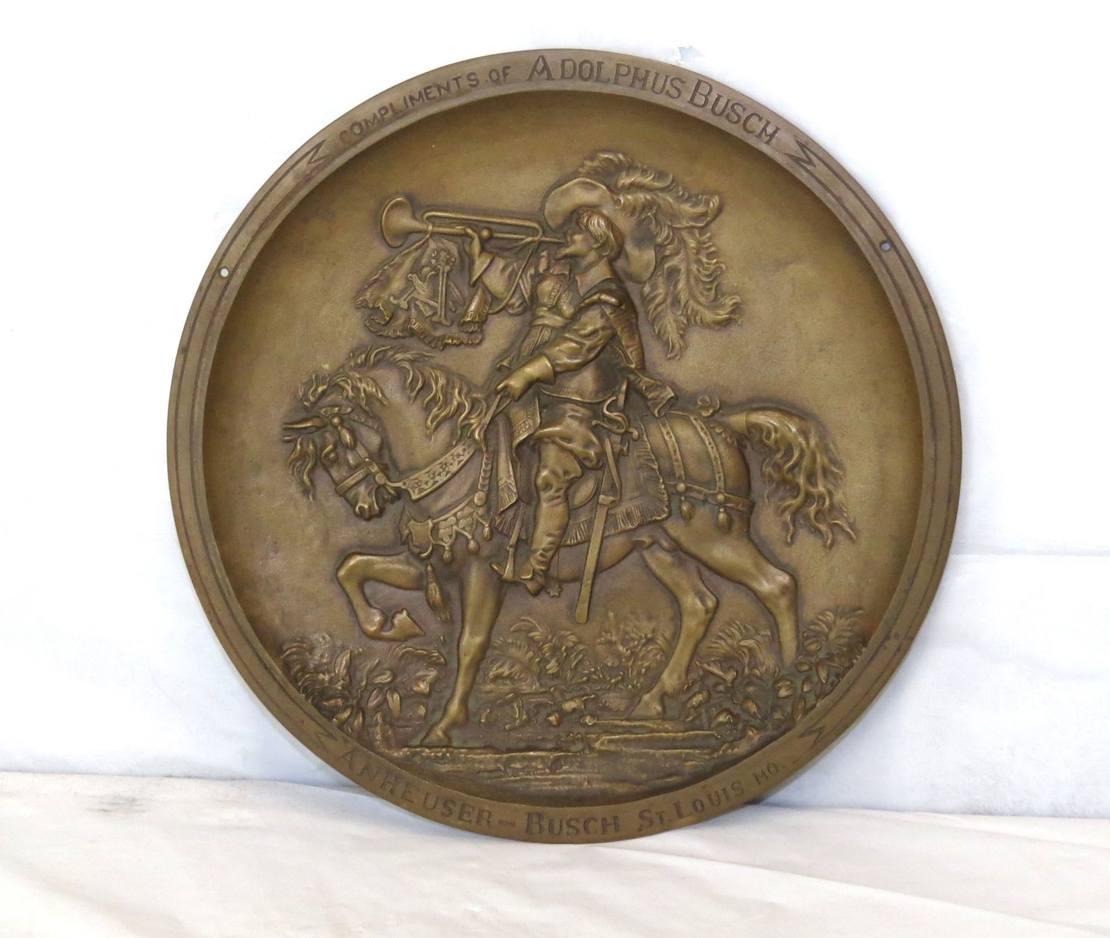 Bronze Anheuser-Busch advertising plaque (1 of 5)