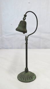Bronze Mission Guide post desk bell: Vintage bronze Mission Guide post desk bell, 10&rdquo; h.