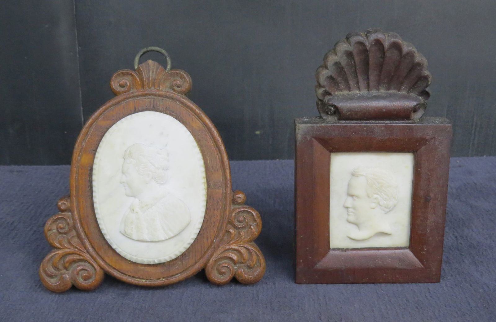 Two carved wooden dresser frames (1 of 4)