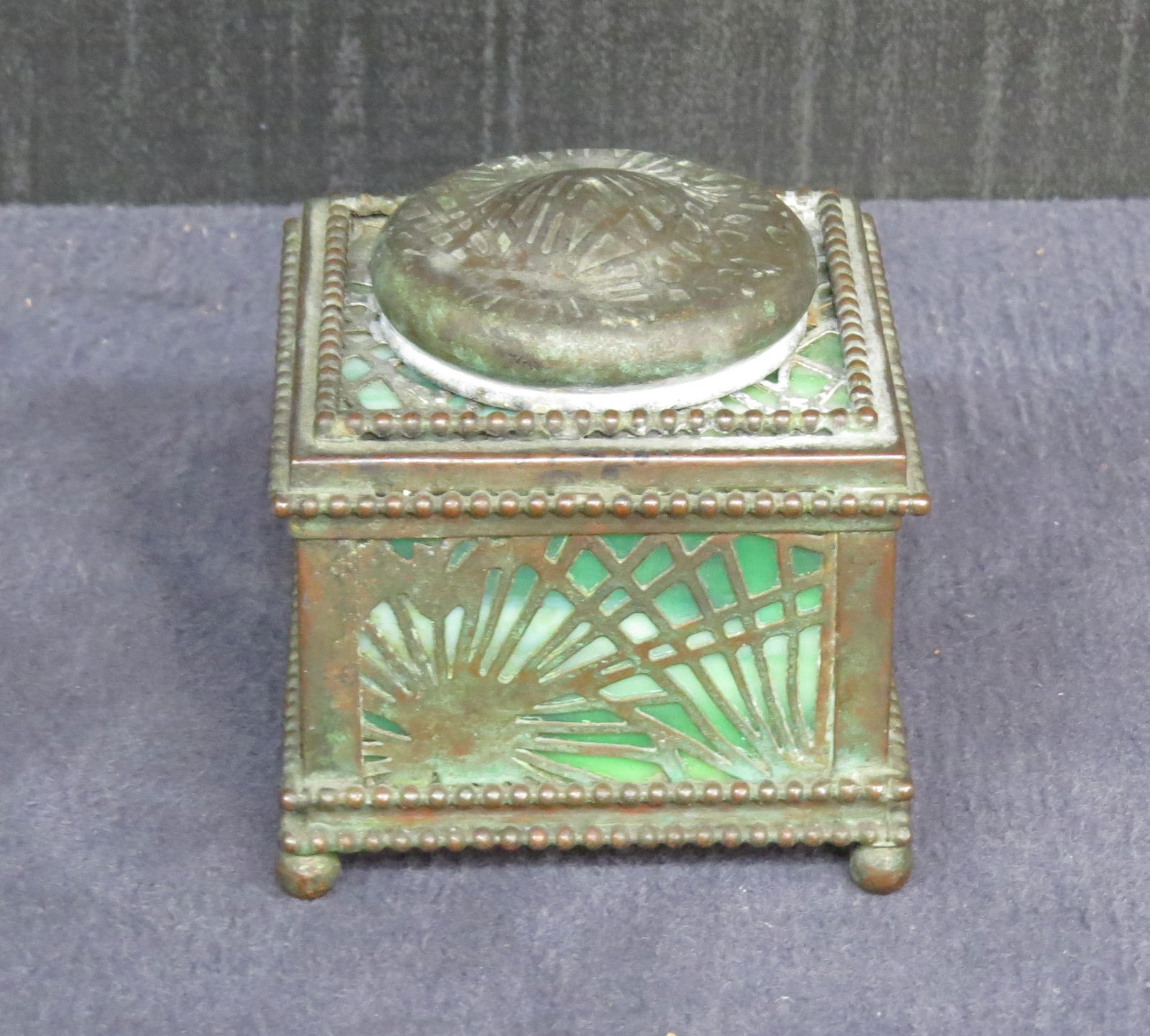 Tiffany bronze inkwell (1 of 7)