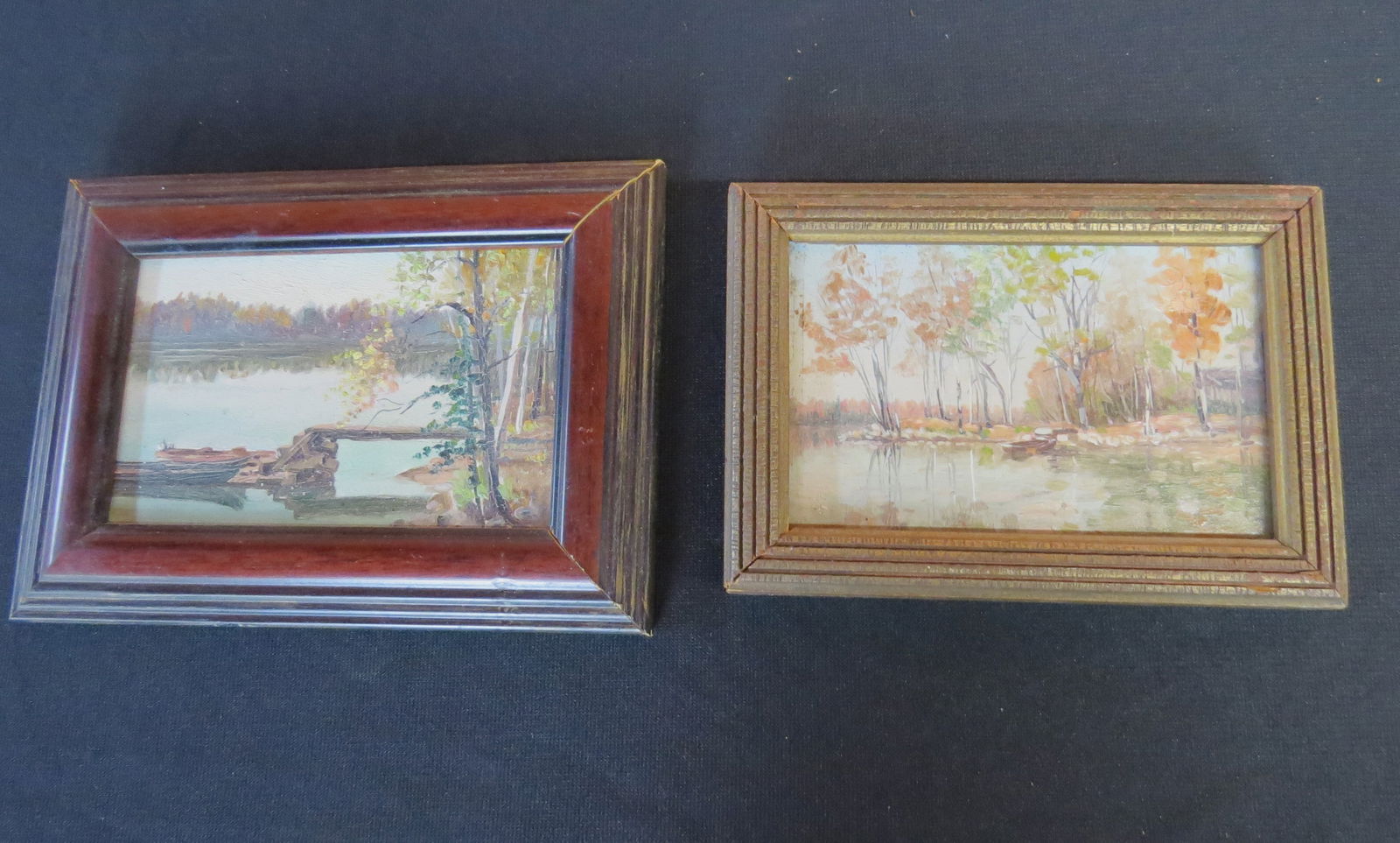 Two small landscape oil paintings (1 of 5)