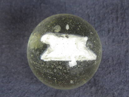 Sulphide marble with Rabbit center: Sulphide marble with Rabbit center, 1 ½” minor chips
