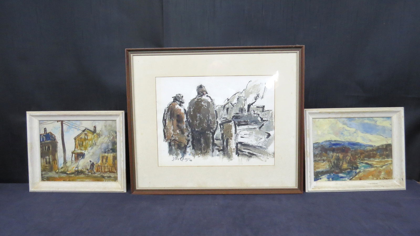 Lot 3 oil on board paintings by Sidney March Chase (1 of 10)