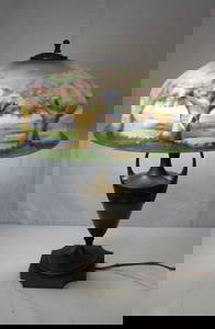 Reverse painted Pairpoint table lamp