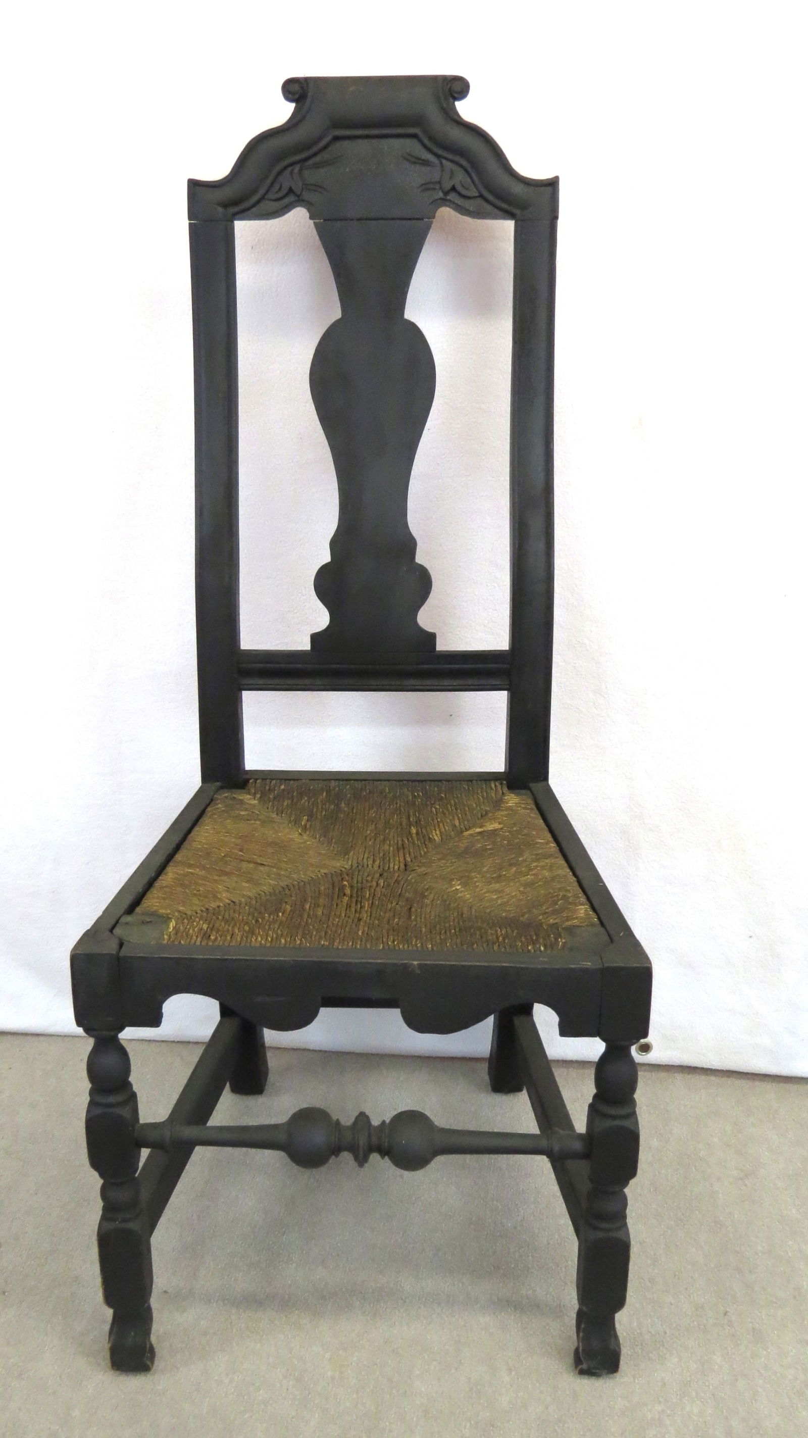 Rare William and Mary Spanish Foot side chair (1 of 14)