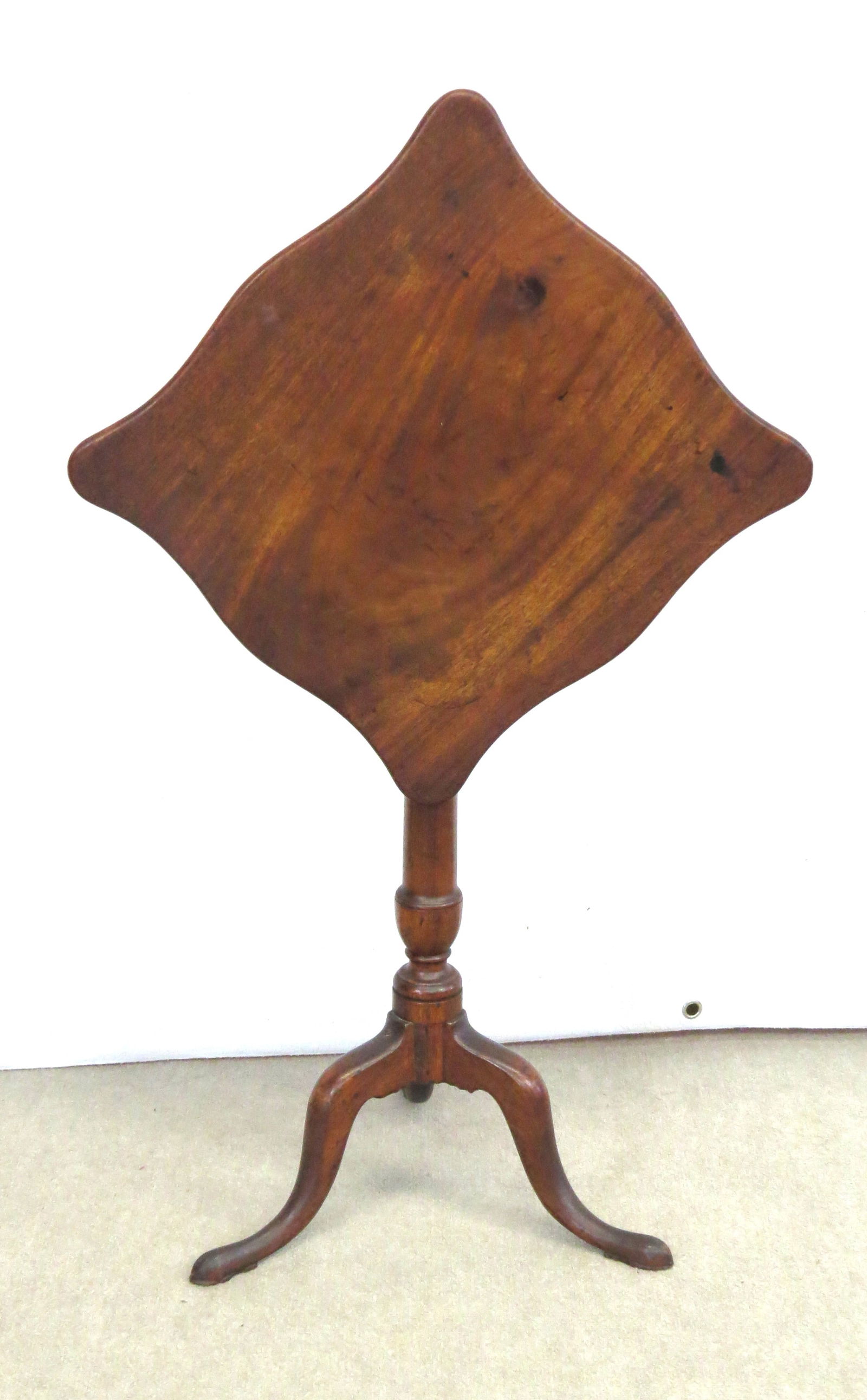 Mahogany tilt top stand with shaped top (1 of 8)