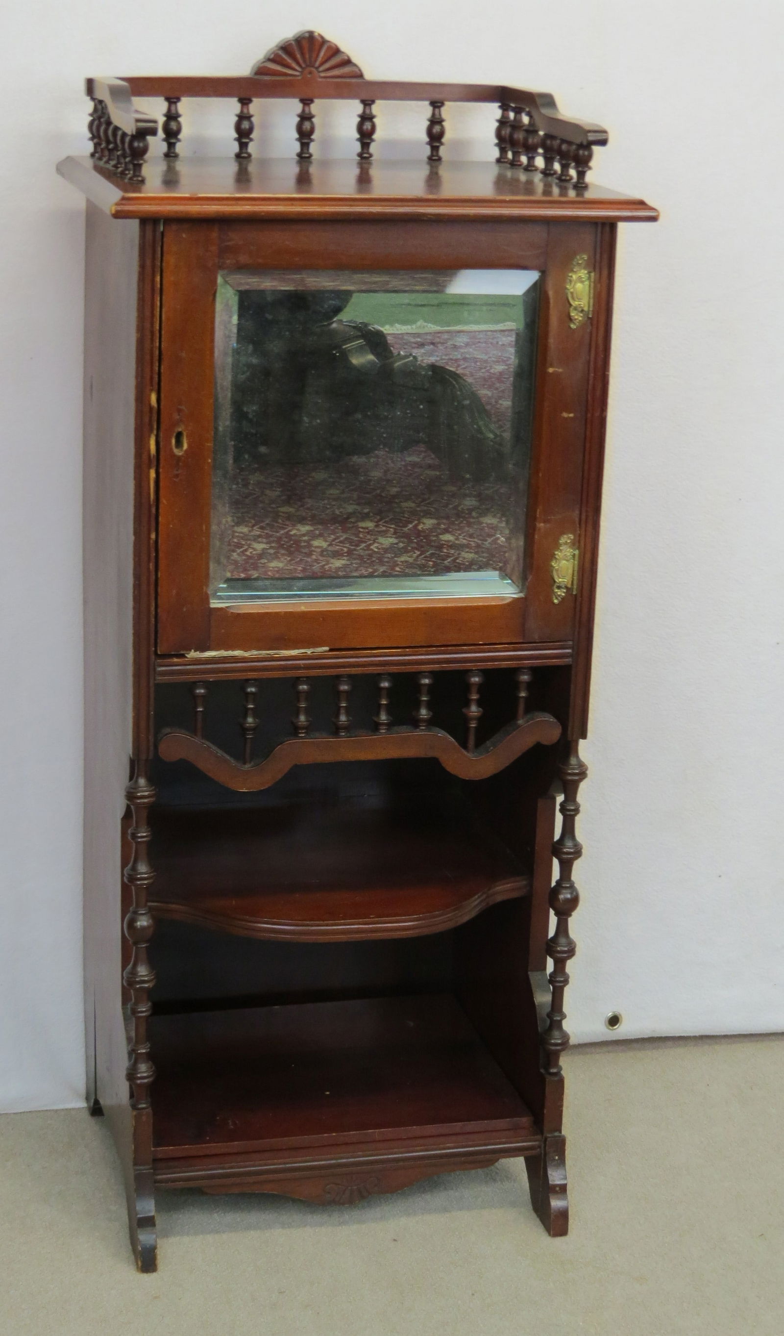 Victorian cherry music cabinet (1 of 3)