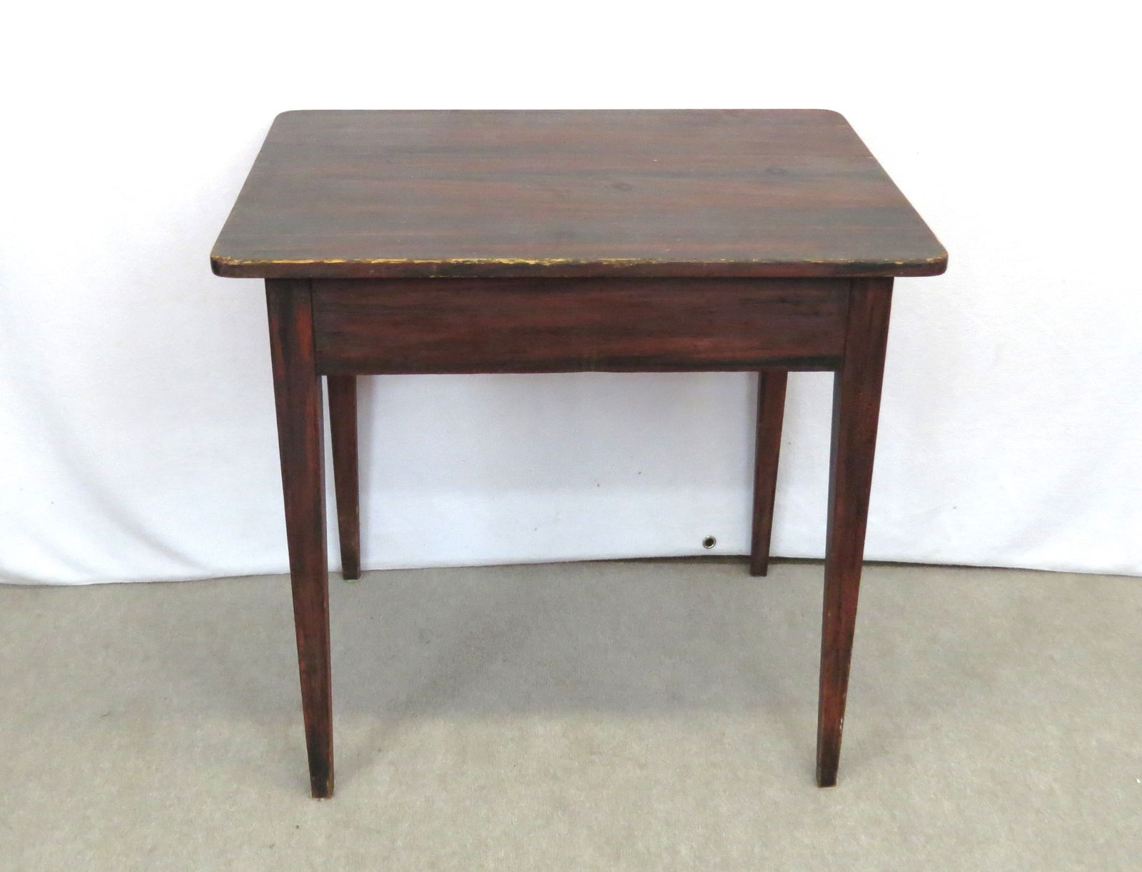 Tapered leg pine paint decorated tap table (1 of 5)