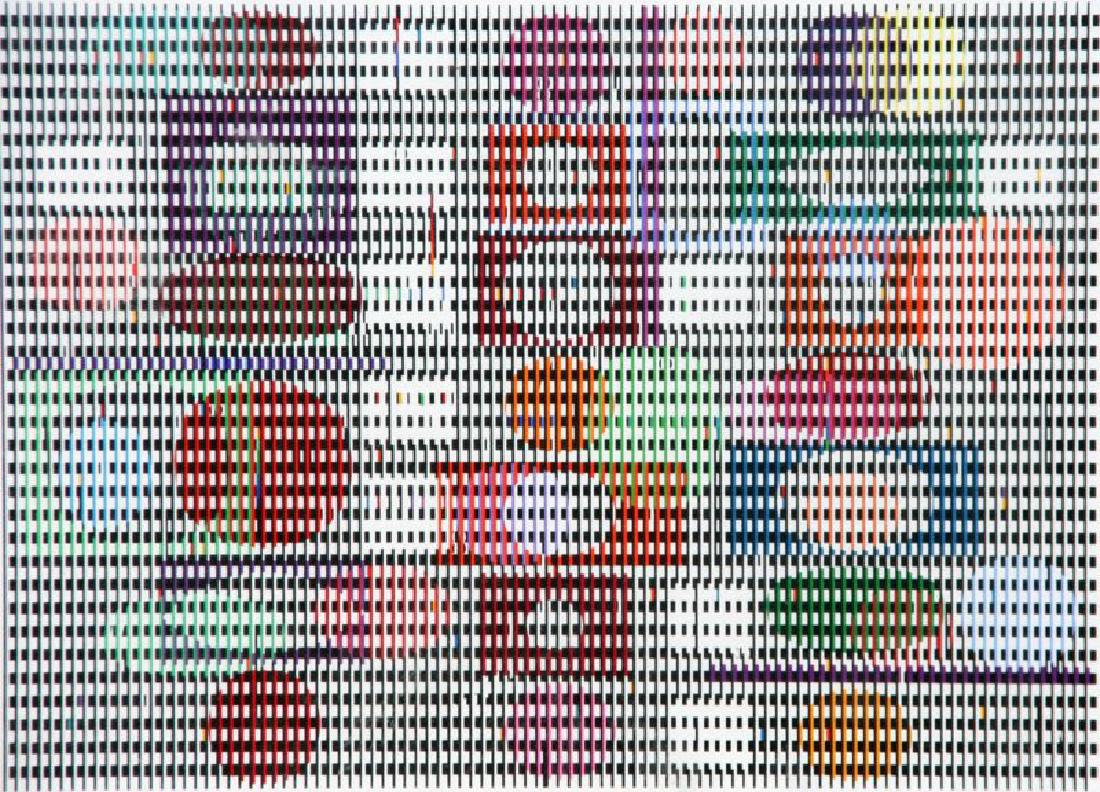 Yaacov Agam (b. 1928): Untitled. Serigraph, Edition 92/180, 8 1/2" x 12 3/4", Framed