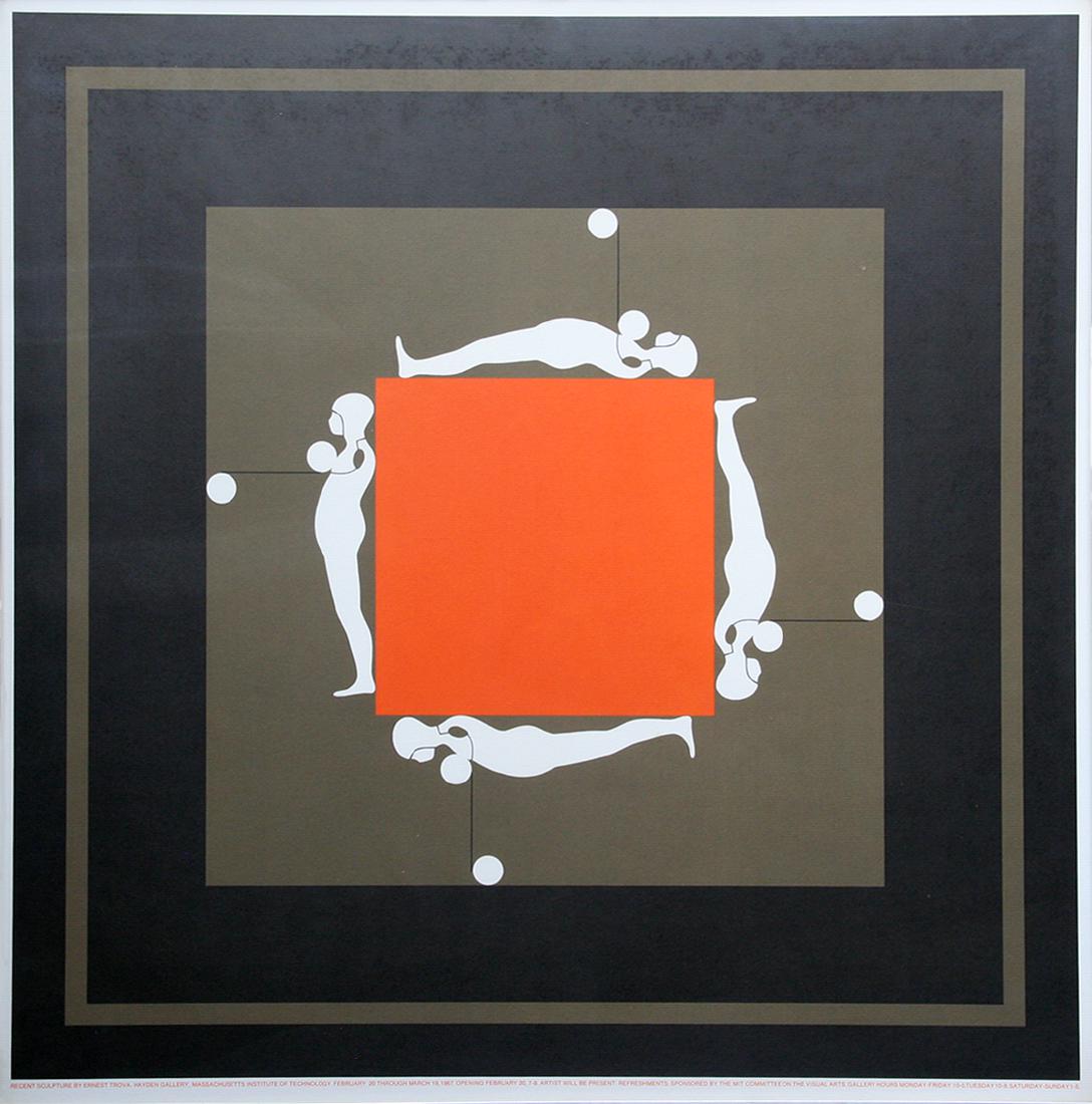 Ernest Trova (1927 - 2009): Exhibition Poster, 1980, Serigraph, 26" x 25.5", Framed