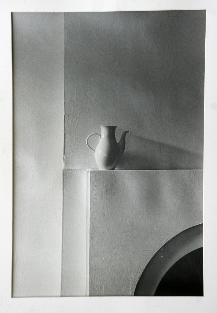 Lilo Raymond (1922-2009): Pitcher on Mantle, c. 1980, Silver Gelatin Print, 13.1/4" x 8 7/8", Signed Lower Right (under mat) Unframed