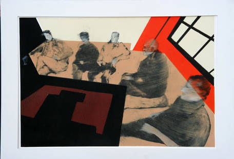 Rosalyn Bodycomb (b. 1958): Extended Family, 1997, Monoprint, 12" x 17.5", Signed on Verso, Unframed