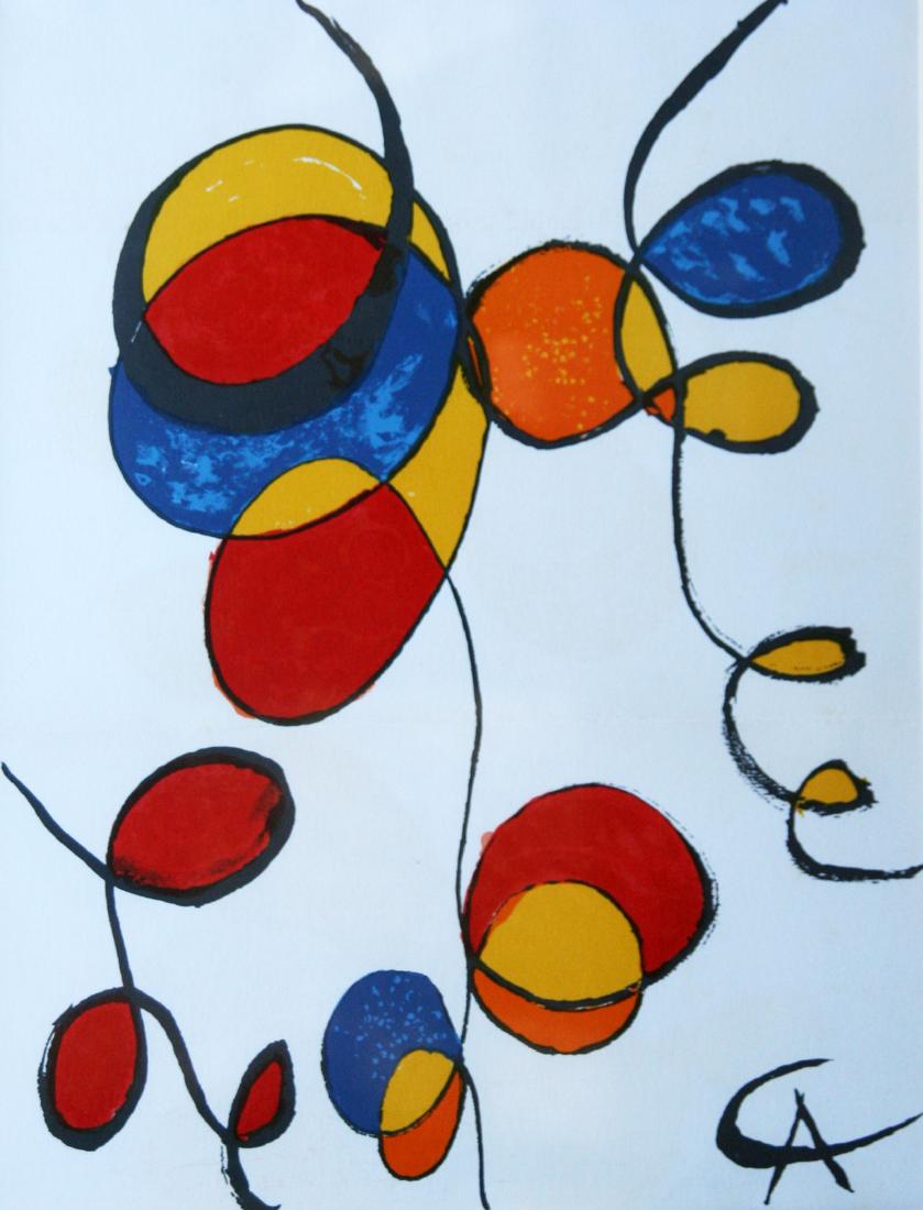 Alexander Calder (1898-1976): Spirals, 1970, Offset Lithograph, 14.5" x 11", Initialed Lower Right in Plate, Unframed. Special printing in Art New.