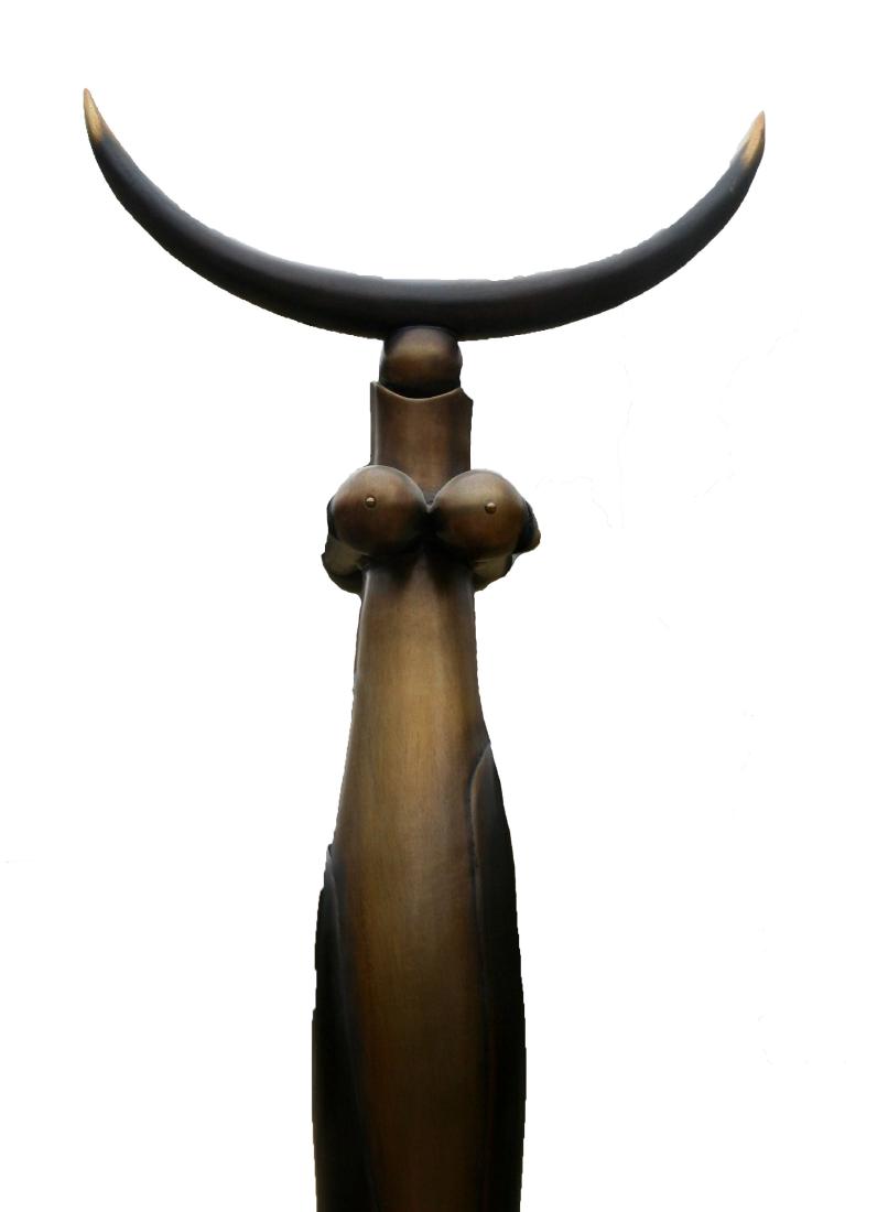 Paul Wunderlich (1927 - 2010): Moonsicle, Cast Bronze, 20th C, 45"H, Signed on Base, Edition: 69/150