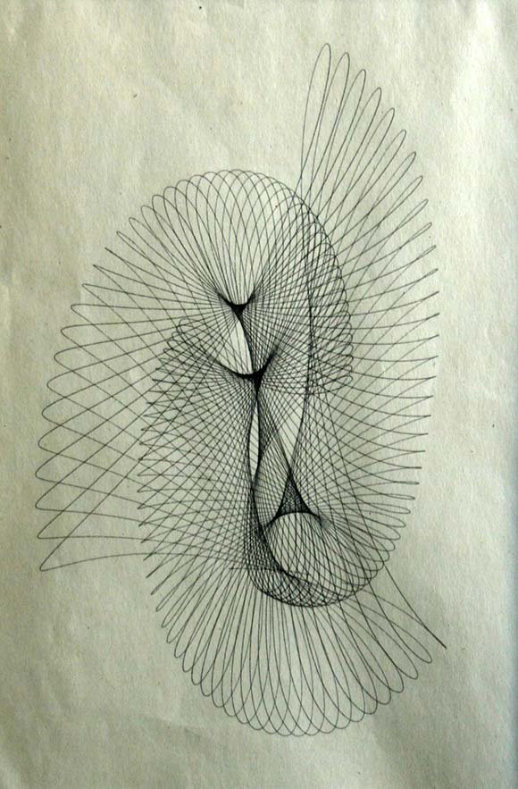 Konrad Cramer (1888 - 1963): "Untitled", c. 1950, Sympalmagraph, 9.5" x 7.5", Estate Stamp Verso, Unframed.