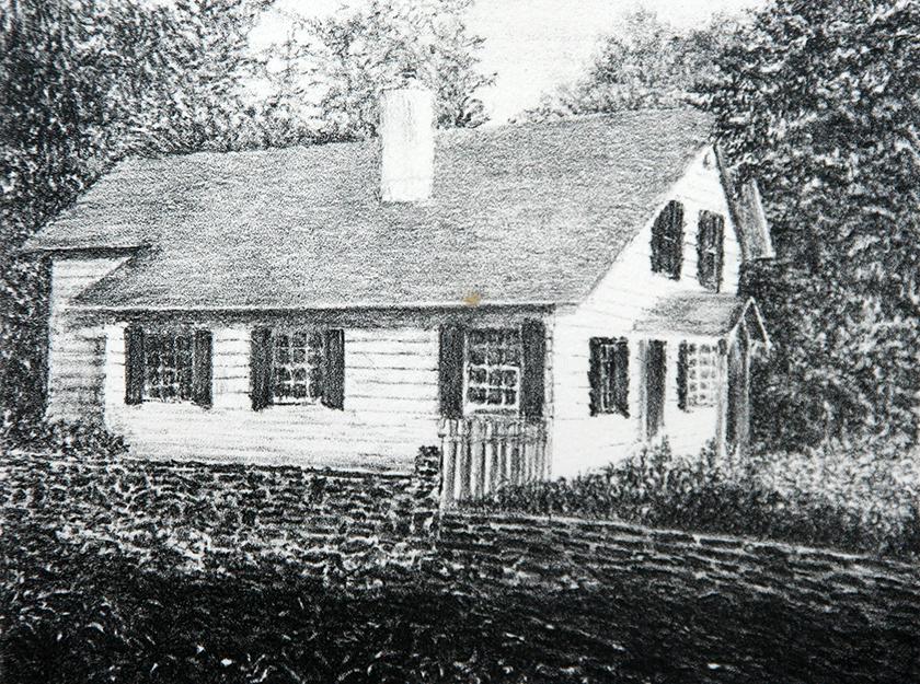 Ron Netsky (20th Century): "George Bellow's House, Woodstock", c. 2000, Lithograph, 6" X 8" Signed Lower Right, Edition 23/75, Unframed.