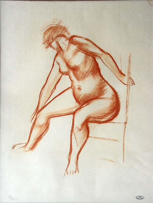 Andre Derain (1880-1954): "Figure Study", 20th Century, Lithograph, 13" x 17.5", Estate Stamped Lower Right, Edition 7/300.