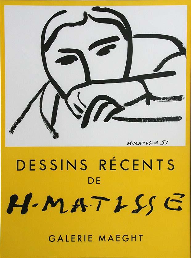 Henri Matisse (1869-1954): Exhibition Poster - Galerie Maeght, c. 1951, Lithograph, 24" x 18", Framed.