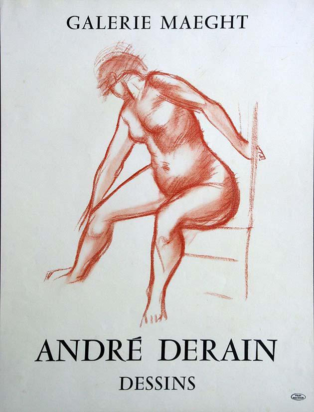 Andre Derain (1880-1954): Exhibition Poster - Galerie Maeght, c. 1960, Lithographed, 24" x 18", Framed.