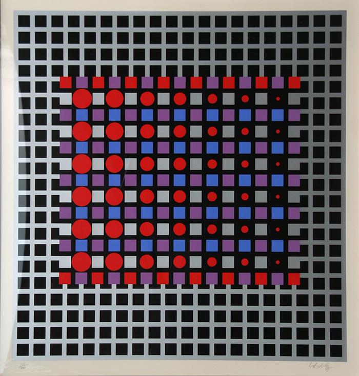 Victor Vasarely (1906-1997): Untitled, c. 1990, Serigraph, 29" x 27", Signed Lower Right, Edition 232/300. Provenance: Circle Fine Art.