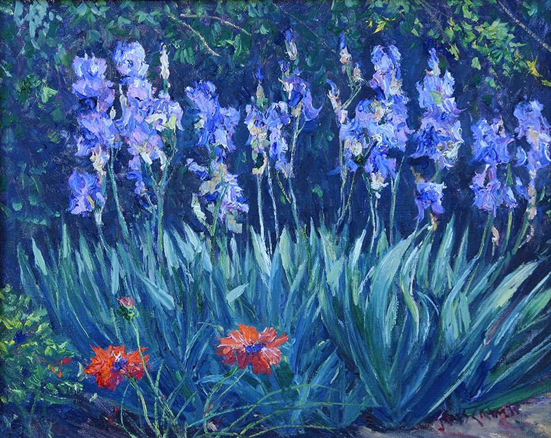 James Cramer (20th Century): "Summer Garden", c. 2000, Oil on Canvas, 16" x 20", Signed Lower Right, Framed.