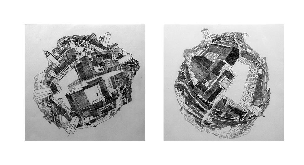 J.H. Aronson (20th Century): Lot of Two: "San Gimignano", 1972 / "Volterra" 1979, Etching, 16" x 16", Signed Lower Center; AP, Unframed (both).