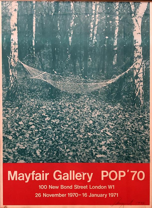 James Rosenquist (1933-2017): Exhibition Poster - Mayfaire Gallery POP, 1970, Lithograph, 28.5" x 21.5", Signed Lower Right. Gallery address - 100 New Bond Street London WI.