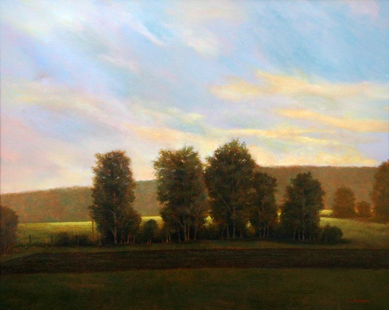 Robert Trondsen (20th Century): "Late Night", Oil on Canvas, 24" x 30", Signed Lower Right, Framed.