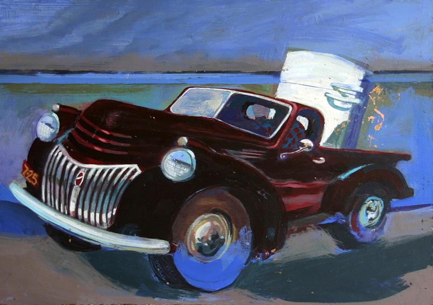 Jason McWhorter (1943 - 2018): "Cool Load", 2014, Oil on Board, 12" x 15", Signed on Verso, Unframed