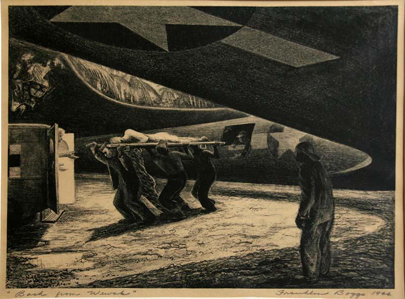 Franklin Boggs (1914-2007): Back from Wewak, 1944, Lithograph, 9.5" x 12.5", Signed Lower Right, Unframed.
