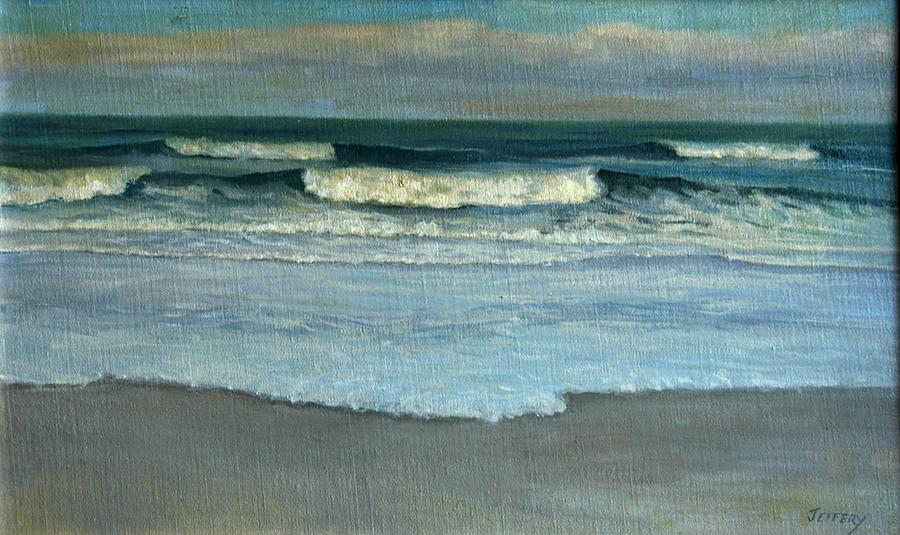 Richard Jeffrey (20th Century): Florida Shore, c. 1980, Oil on Canvas Board, 13" x 21", Signed Lower Right, Framed.