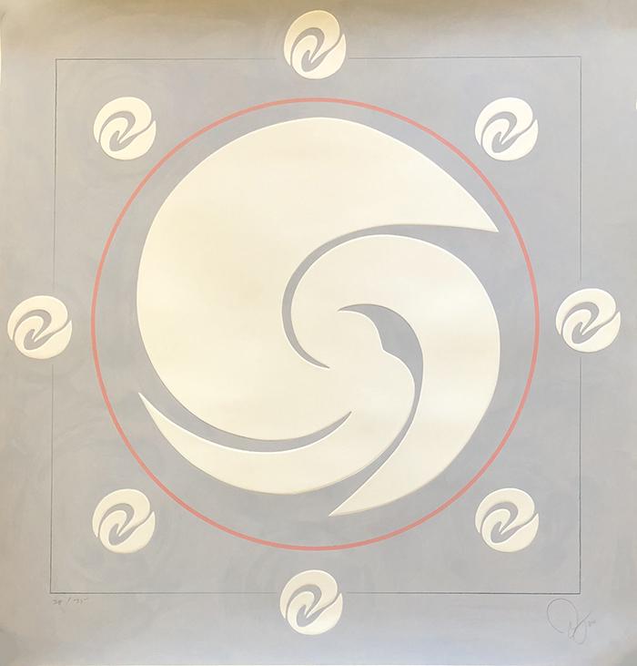 Jack Youngerman (20th Century): Mandala, 1980, Intaglio/Lithograph, 36" x 35", Signed Lower Right,Unframed, Edition 28/75. Published by Trans World Art.