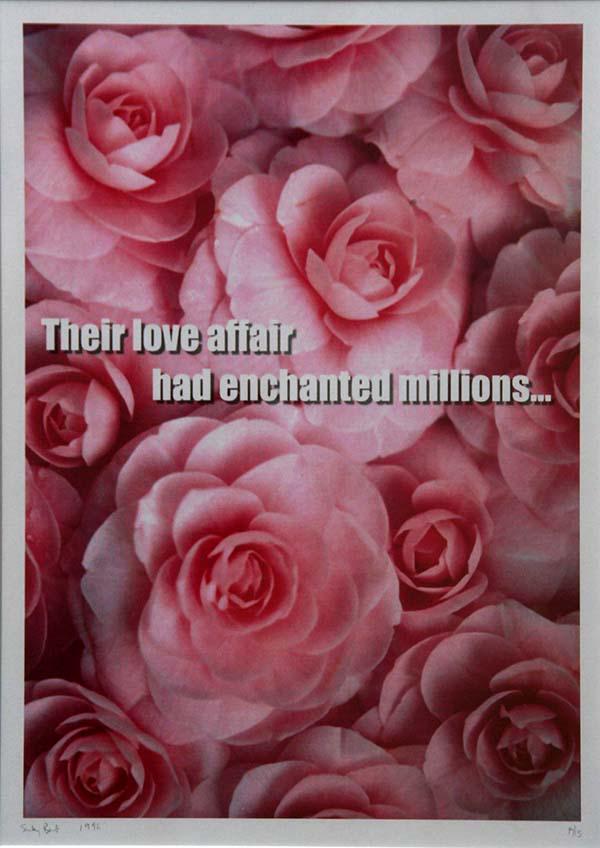 Suky Best (20th Century)q: Their Love Affair had Enchanted Millions, 1996, Inkjet Print, 10" x 7.25", Signed Lower Left, Edition 4/15. Estate of Ed Baynard