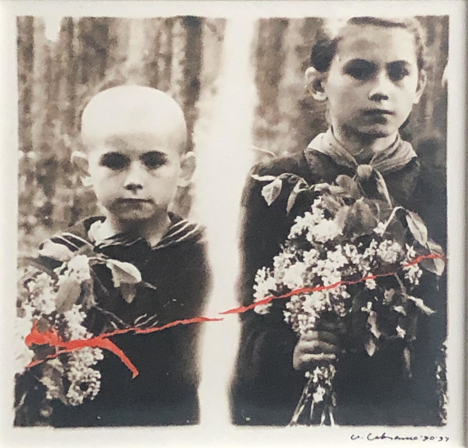 Igor Savchenko (Belarussian, b. 1962): 7-90-8, 1990, Gelatin Silver Print with Colored Pencil, Signed Lower Right, Framed.