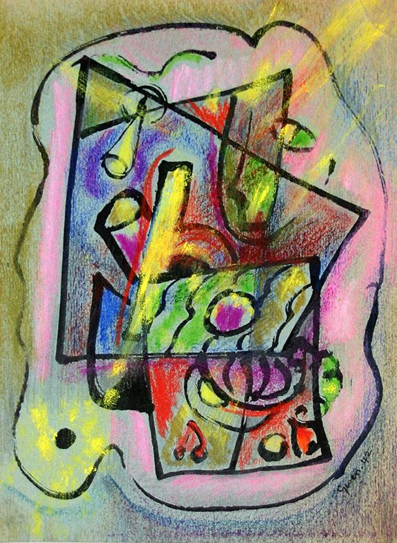 Gwen Davies (1889-1976): Untitled, 1942, Mixed Media, 11.5" x 8.5", Signed Lower Right
