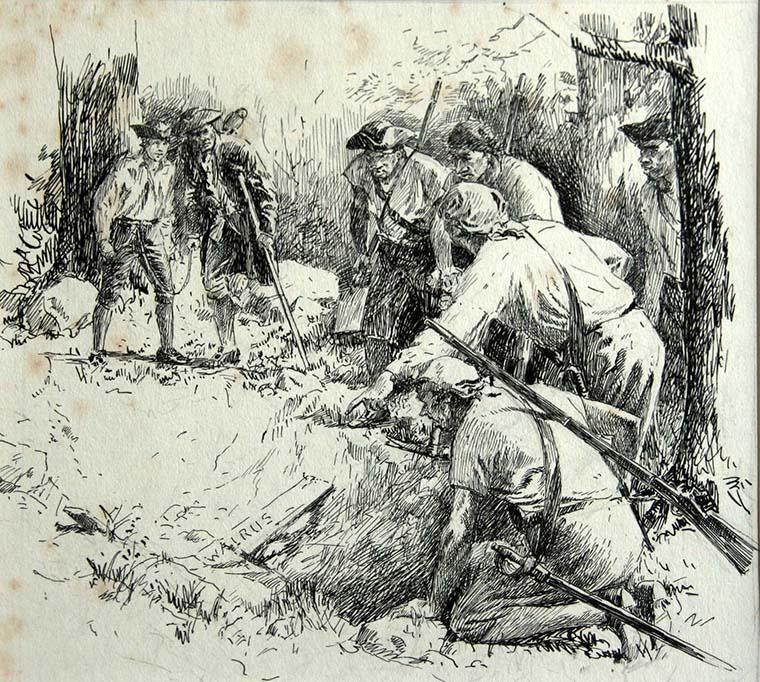 Anton Otto Fischer (1888-1962): Illustration for "Treasure Islane" (Page 284) 1950, Ink on Board, 8" x 8.5", Unsigned. Note: From the Anton Otto Fischer Estate - Woodstock, NY (Winkee Fischer)