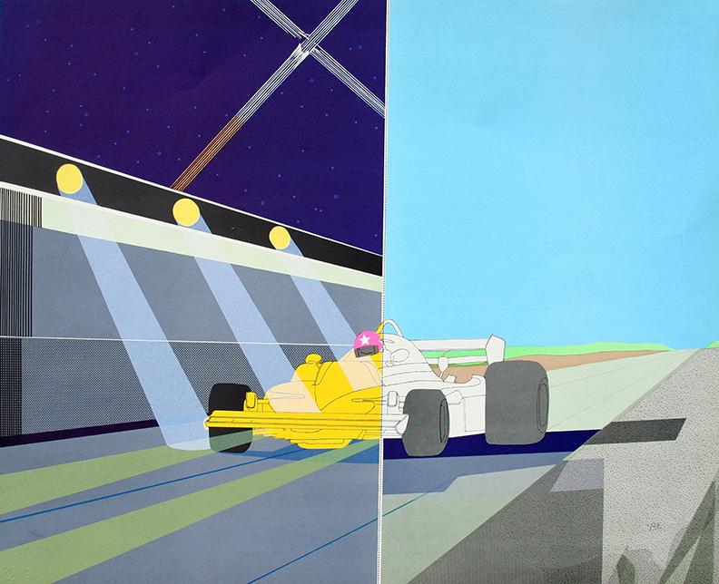 Raymond Loewy (1893-1986): "Day and Night", 1985, Lithograph, 22" x 28", Initialed Lower Right, Edition 53/300.
