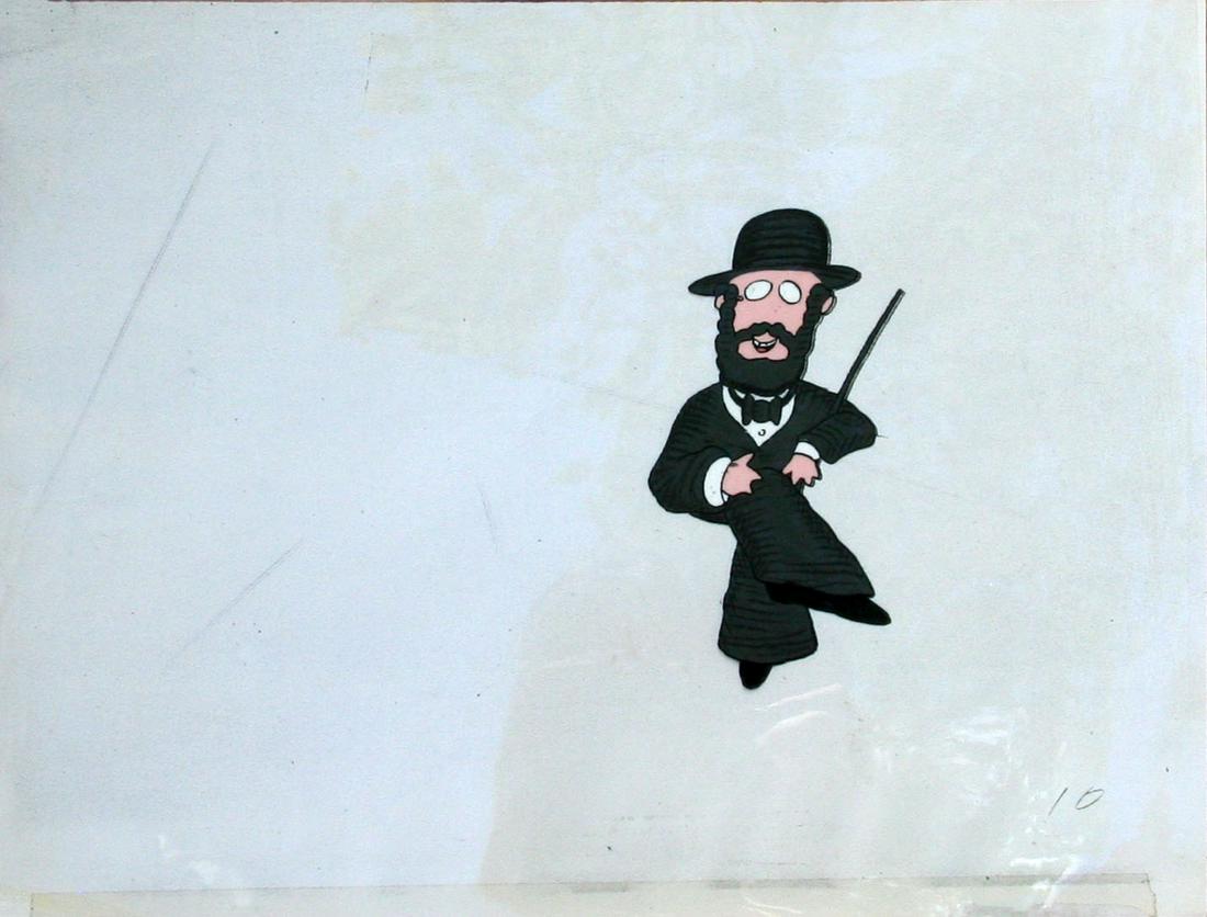 Seymour Chwast (20th Century) - Attributed: "Dapper", 20th Century, Acrylic on Acetate, 9" x 12", Unsigned. Note: Possible animation cel.