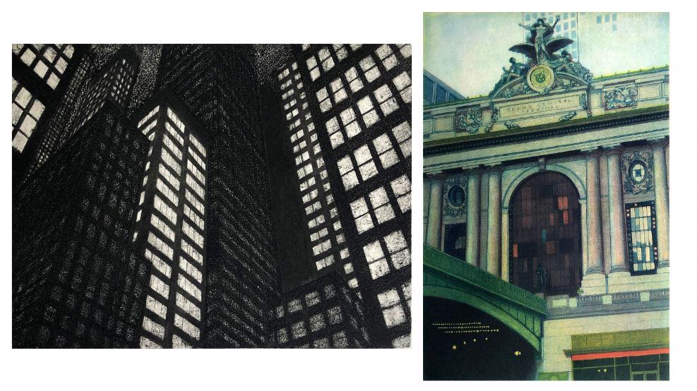 Michael di Cerbo (b. 1947) Michael Arike (b. 1933): Lot fo Two: A. "Bastions", 2001, Intaglio Print, 5.75" x 7.75", Edition 19/250, Signed Lower Left. B. "Hermes FaÃ§ade" Color Aquatint, 9" x 5.5", Signed Lower Right, Edition 112/160. Note: Print Clu