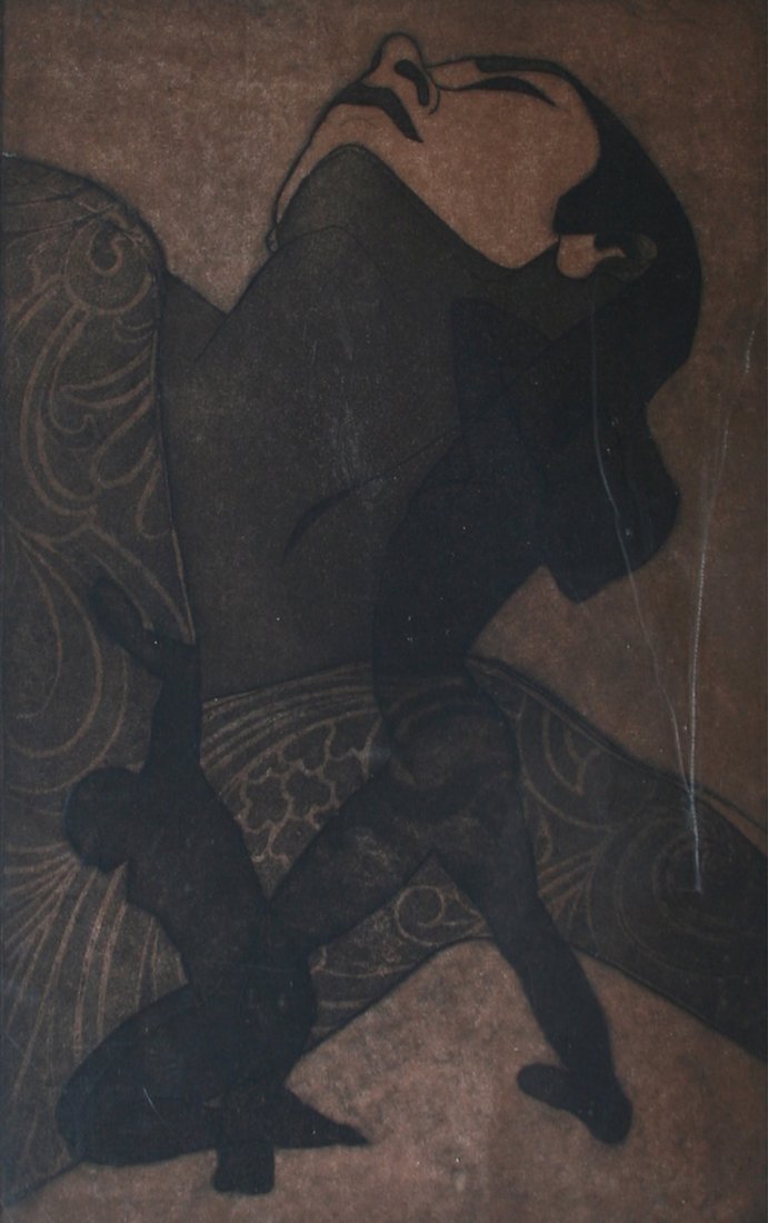 Cecile Germain (20th): "Diane II', Aquatint, 6" x 10", Signed Lower Right, Edition: AP.