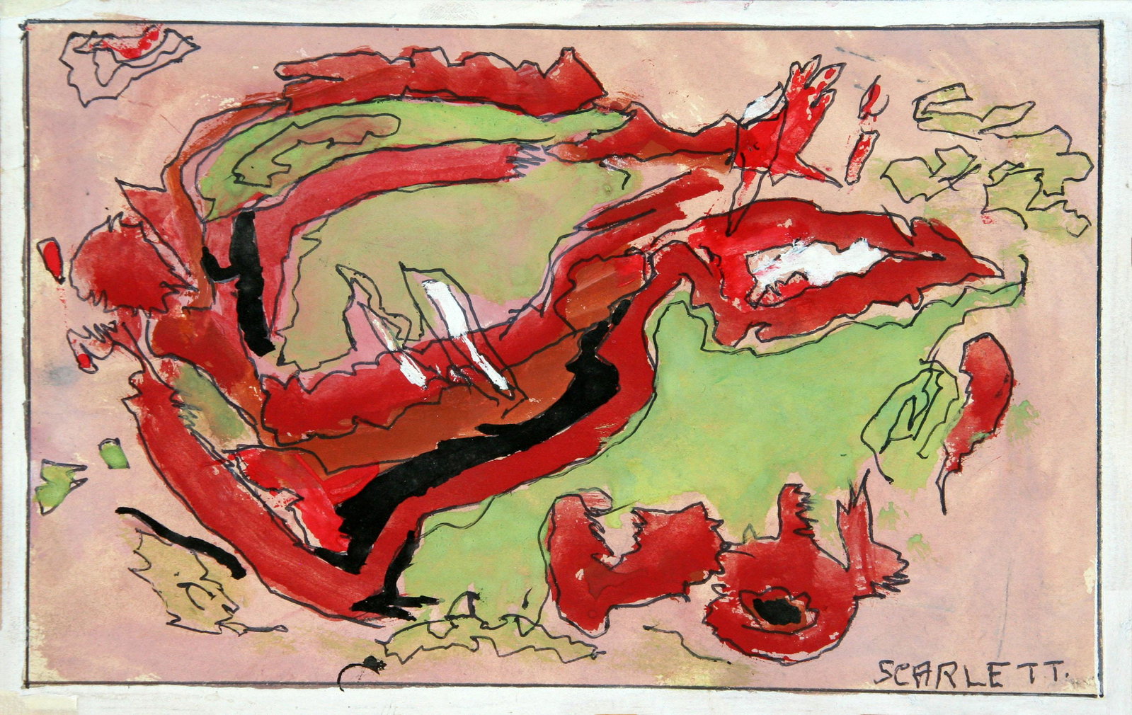 Rolph Scarlett (1889-1984): Untitled, 20th Century, Ink and Gouache on Paper, 6" x 9", Signed Lower Right.